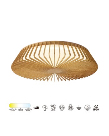 HIMALAYA PLAFÓN * PLAFÓN LED 63 CM MADERA